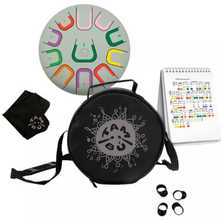 Tambú + 10 cali - duży bębenek językowy 11 tonowy miętowy - instrument muzyczny