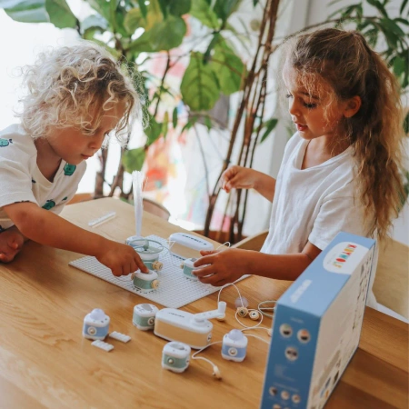 Kidywolf - zestaw elektroniczny dla dzieci 6+ , starter| Budowanie obwodów | Nauka STEM przez zabawę