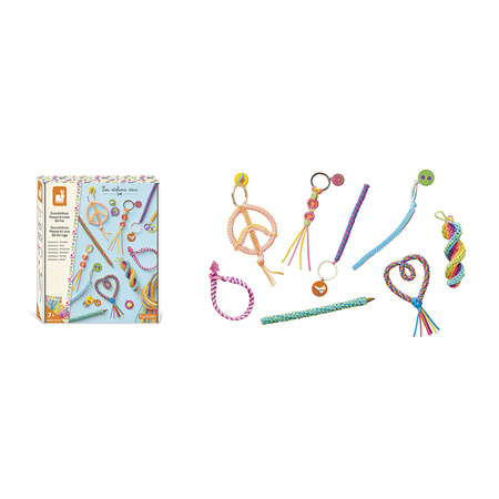 Janod Zestaw kreatywny Ozdoby z żyłek filofun Scoubidou 7+