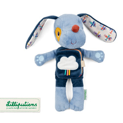 Lilliputiens Przytulanka z książeczką Piesek Jules 6m+ – interaktywna książeczka sensoryczna dla niemowląt