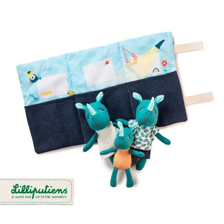 Mini - przytulanki rodzina nosorożców z rozkładaną matą Nosorożec Marius