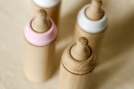 Butelka Drewniana dla Lalki Miniland Różana - Różany