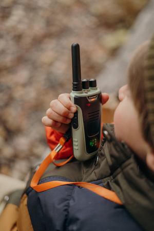Zestaw krótkofalówki Kidywolf - walkie talkie zielono-pomarańczowe