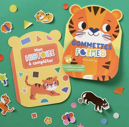 Auzou Moje pierwsze naklejki kształty Sympatyczny tygrysek