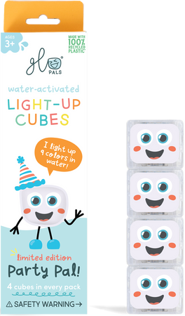 Glo Pals, Kostki sensoryczne świecące w wodzie Party Pal - zabawka kąpielowa, wielokolorowa