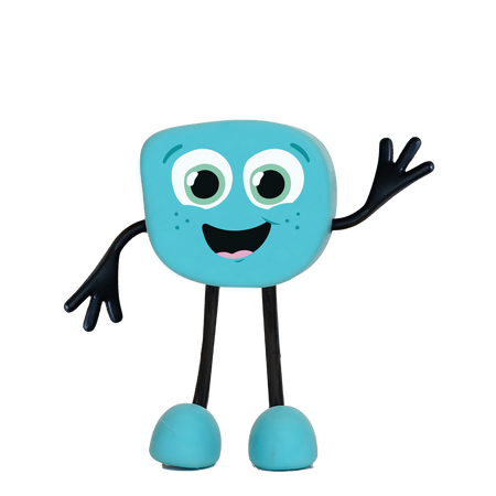 Glo Pals, Postać do kąpieli Blair - zestaw z dwiema kostkami sensorycznymi świecącymi w wodzie