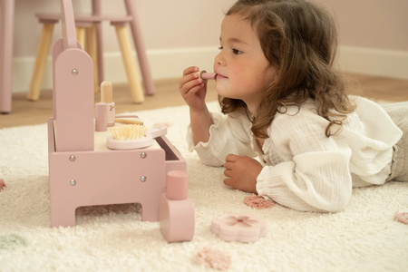 Little Dutch Drewniana toaletka – różowa toaletka dla dzieci od 3 lat