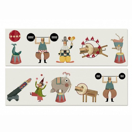 LONDJI – Tatuaże dla dzieci Cyrk | Zmywalne, ekologiczne tatuaże z tuszem sojowym