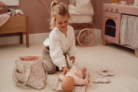 Little Dutch Torba na pieluchy i akcesoria dla lalek Soft Flowers