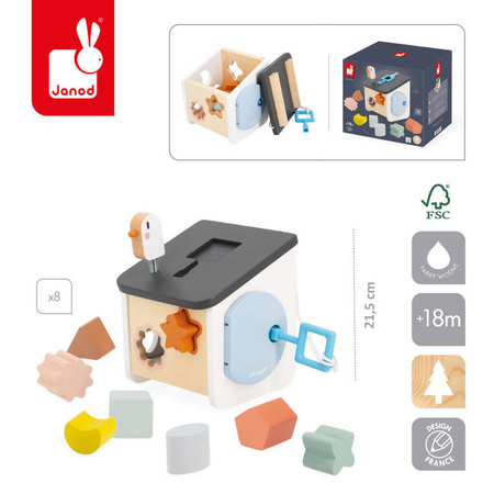 Drewniany sorter Domek dla ptaszków Sweet Cocoon 18 m +, Janod