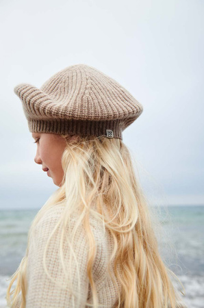 Liewood beret dla dzieci 100% wełna, 3-4 lata, Oat melange Borg Beret Hat