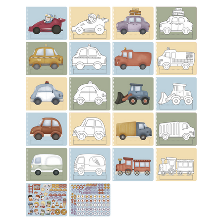 Little Dutch Kreatywny zeszyt z nożyczkami Jim & Friends – zestaw kreatywny do wycinania 3+