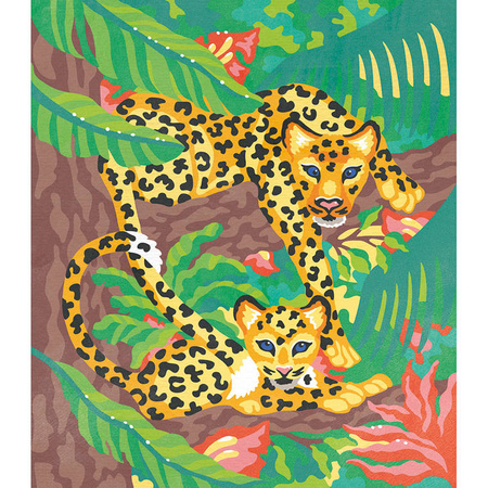 Janod Zestaw kreat Malowanie po numerach Dzikie ko