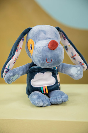 Lilliputiens Przytulanka z książeczką Piesek Jules 6m+ – interaktywna książeczka sensoryczna dla niemowląt