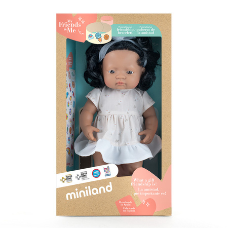 Miniland Lalka dziewczynka Latynoska 38 cm My Friends & Me Miniland