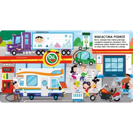 Książeczka z okienkami. Pojazdy interaktywna książeczka dla dzieci 3+