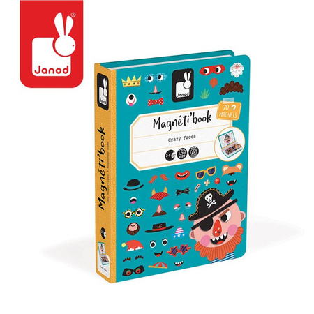 Magnetyczna układanka Śmieszne buzie Chłopiec Magnetibook