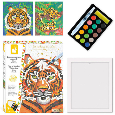 Janod Zestaw kreat Malowanie po numerach Dzikie ko