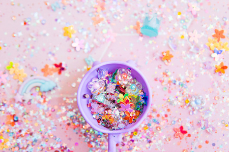 Glo Pals - FAIRY Fun Fillers Wkład, figurki, brokaty i barwniki do słoików, zabaw sensorycznych