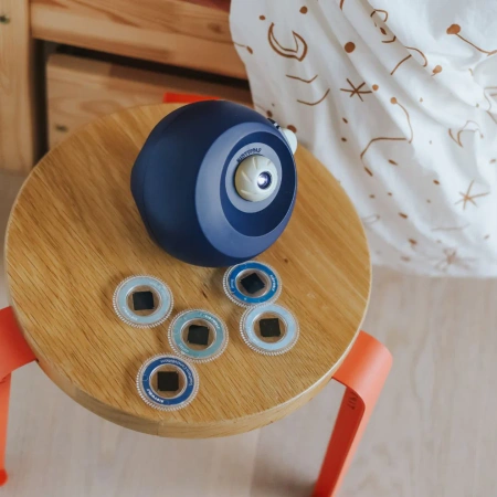 Kidywolf Projektor Ścienny Galaxy Kidystar – projektor 360°, muzyka, Bluetooth, 6 dysków, timer