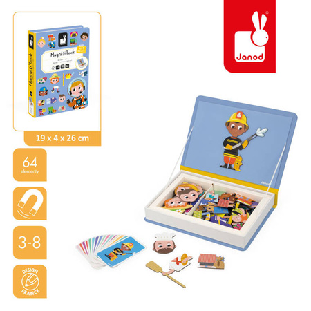 Magnetyczna układanka Zawody Magnetibook, Janod
