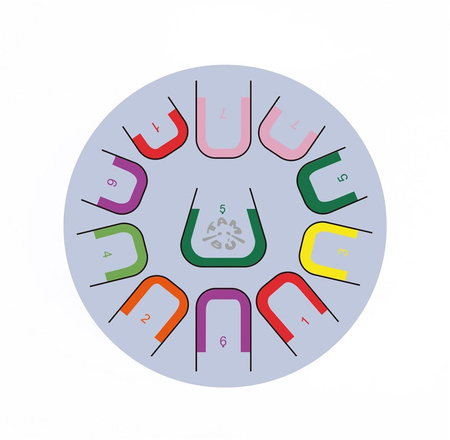 Tambú + 10 cali - duży bębenek językowy 11 tonowy niebieski - instrument muzyczny