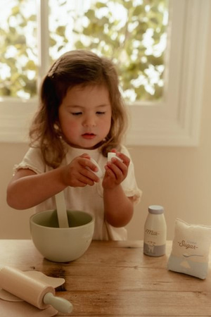 Little Dutch Zestaw do pieczenia FSC – drewniana zabawka kulinarna dla dzieci 3+