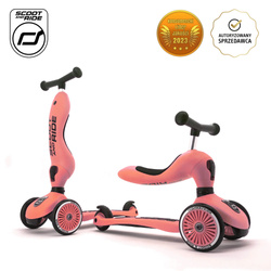 SCOOTANDRIDE Highwaykick 1 2w1 Jeździk i hulajnoga 1-5 lat Peach