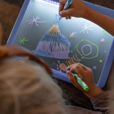 Podświetlany tablet rysunkowy +8 Kidydraw Pro Kidywolf niebieski - Manga