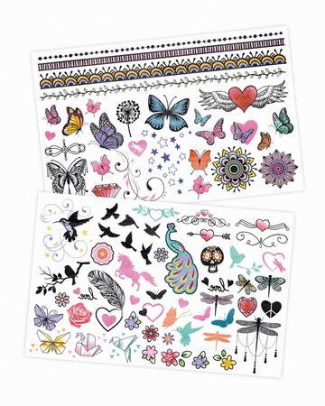 Buki Tatuaże brokatowe 75 sztuk