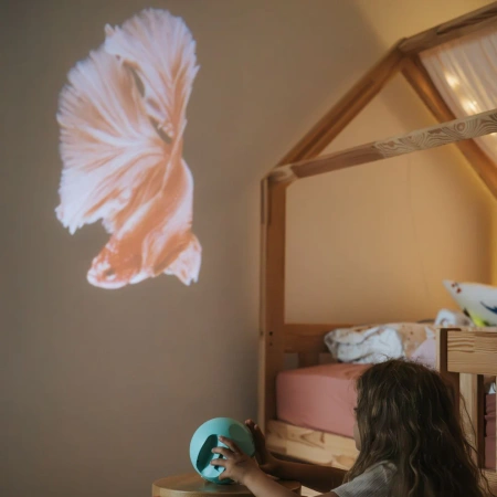 Kidywolf Projektor Ścienny Ocean Kidystar – projektor 360° z muzyką, Bluetooth i dyskami podwodnego świata