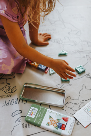 Cleverclixx - Klocki magnetyczne Mini Tiles Pack Pastel - 28 el.