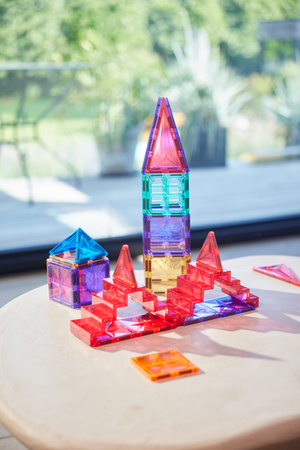 Cleverclixx – Klocki magnetyczne Stairs Set Intense 34 el. Schody do kreatywnej zabawy