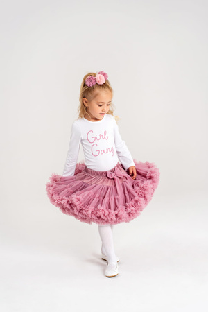 Manufaktura Falbanek spódnica brudny róż 4-6