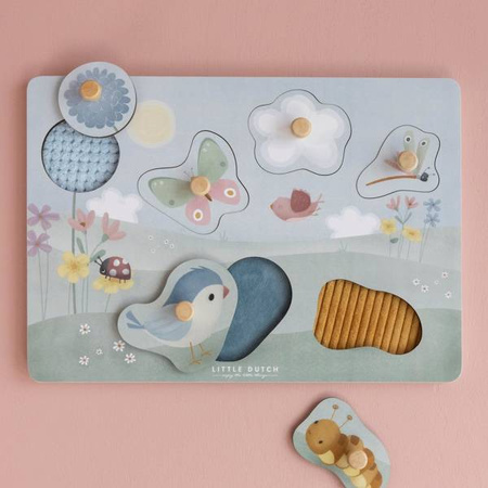 Little Dutch Puzzle sensoryczne Flowers & Butterflies