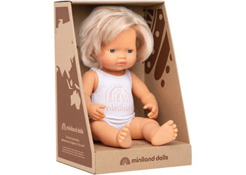 Lalka dziewczynka Europejka 38 cm Miniland Doll