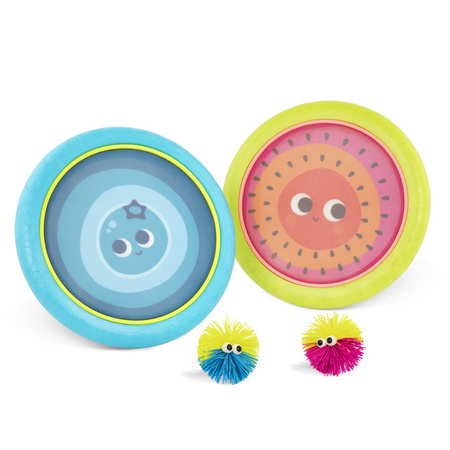 B.toys Poppin’ Paddles – gra zręcznościowa – SPRĘŻYSTE DYSKI z kudłatymi piłeczkami