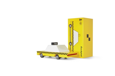 Candylab Samochód Drewniany Yellow Taxi
