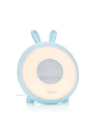 Rabbit & Friends Lampka budząca światłem Niebieski Królik