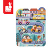 Puzzle drewniane W mieście 6 elementów, 18 m+, Janod