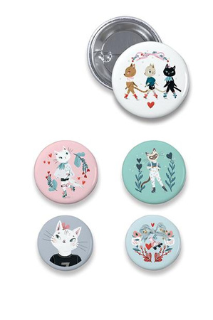 Djeco Przypinki koty komplet 5 szt