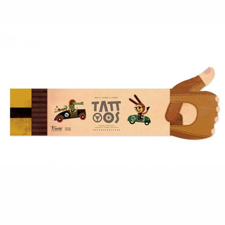 LONDJI – Tatuaże dla dzieci Wyścig | Zmywalne, ekologiczne tatuaże z tuszem sojowym