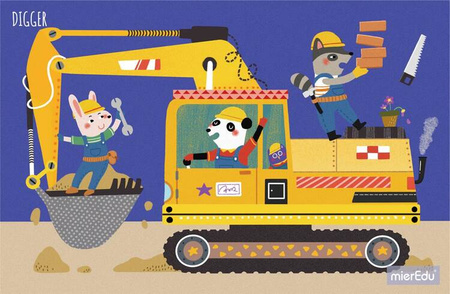 mierEdu Puzzle progresywne - Odkrywaj pojazdy - Poziom 2 (2+)