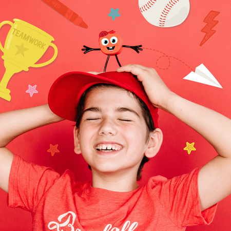 Glo Pals Postać do Kąpieli Sammy + 2 Kostki Sensoryczne Świecące w Wodzie, Czerwone LED 3+