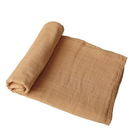 Mushie - otulacz kocyk letni 100% organic cotton Yellow