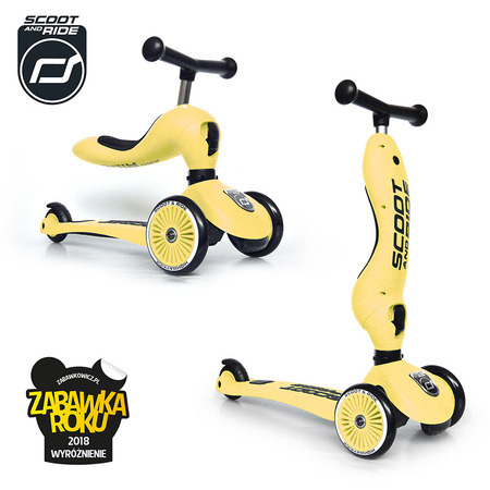 SCOOTANDRIDE 2w1 hulajnoga 1-5 lat lemon