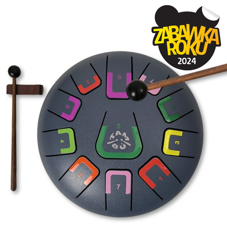 Bębenek językowy Tambu -Antracytowy Mat -11 tonów| Instrument dla dzieci i dorosłych