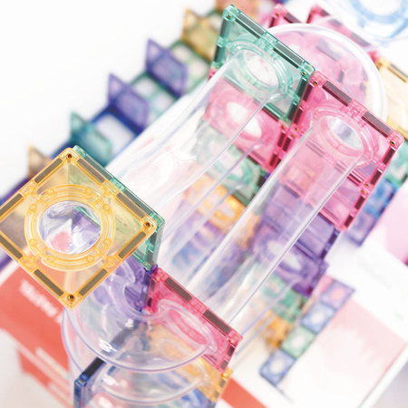 Cleverclixx Klocki magnetyczne Ball Run Pastel 70