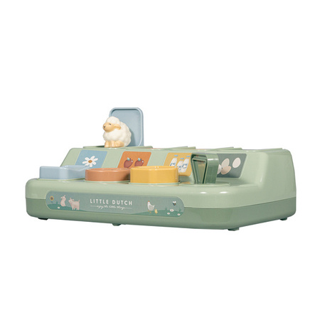 Little Dutch Pop-up Little Farm – interaktywna zabawka edukacyjna dla niemowląt 8m+