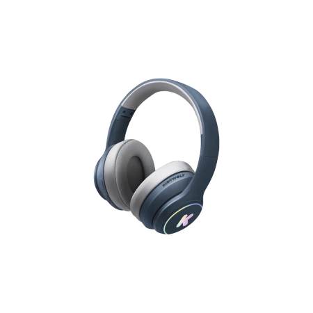 Kidywolf – słuchawki bezprzewodowe, bezpieczne dla dzieci 8+ z ograniczeniem głośności 85 dB | niebieskie